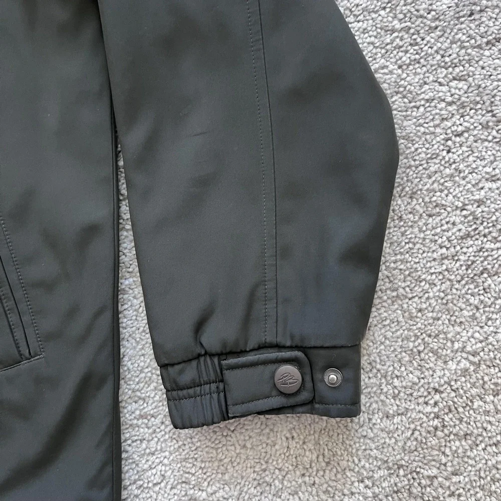 Pierre Balmain Quilted Softshell Jacket Mens Small Green Full Zip PB-15-6781